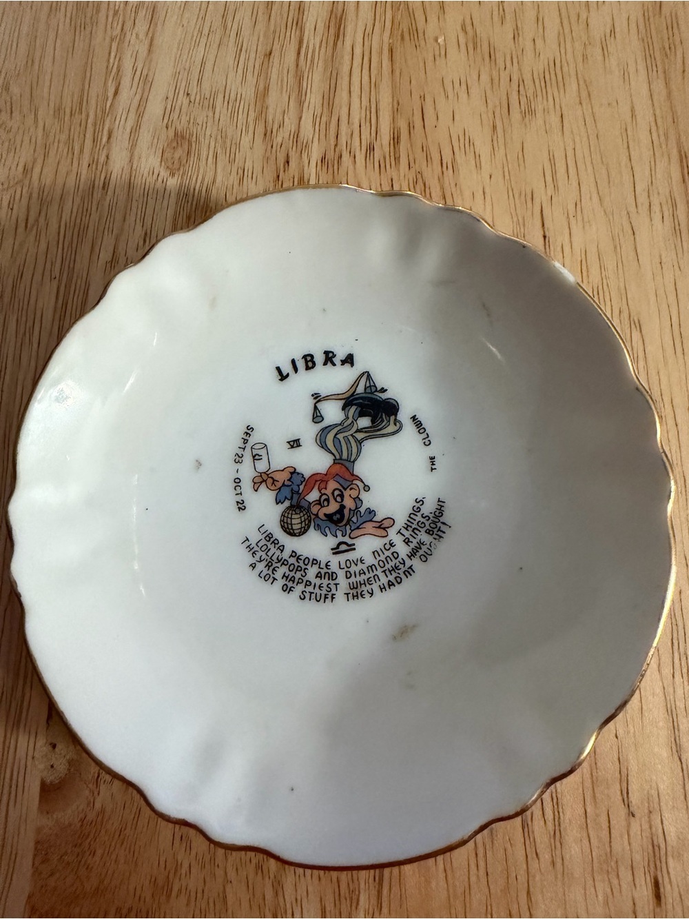 Vintage Libra teacup saucer